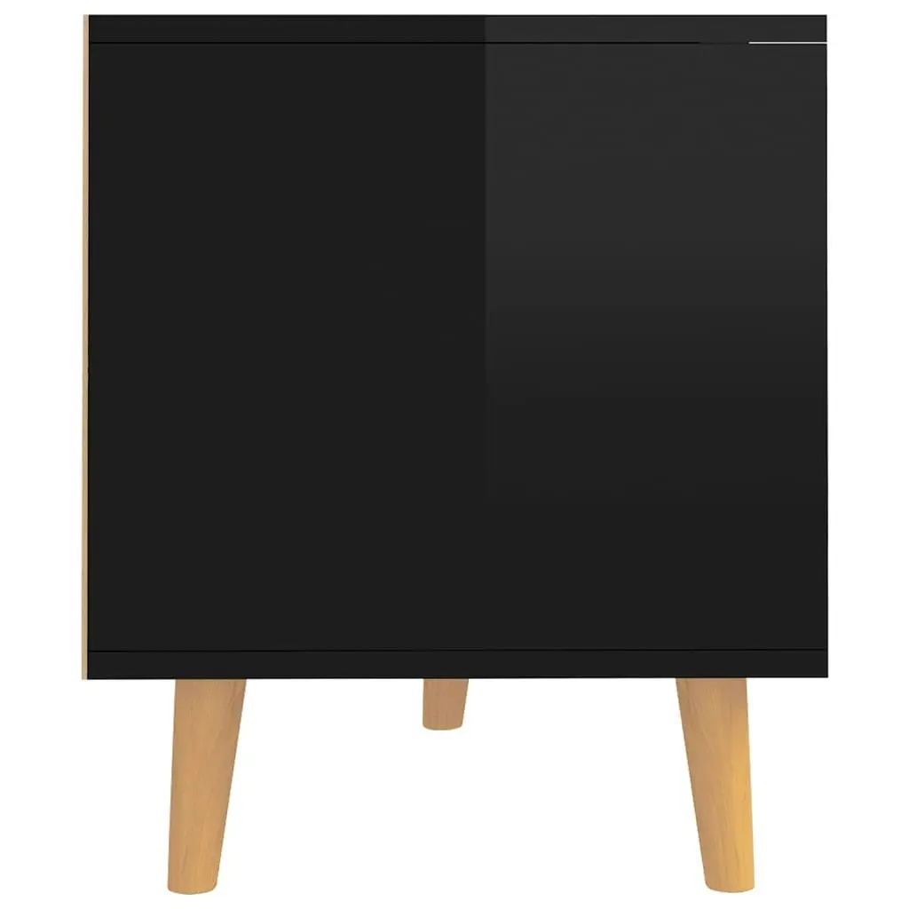 TV Cabinet High Gloss Black 90x40x48.5 cm Engineered Wood 326784