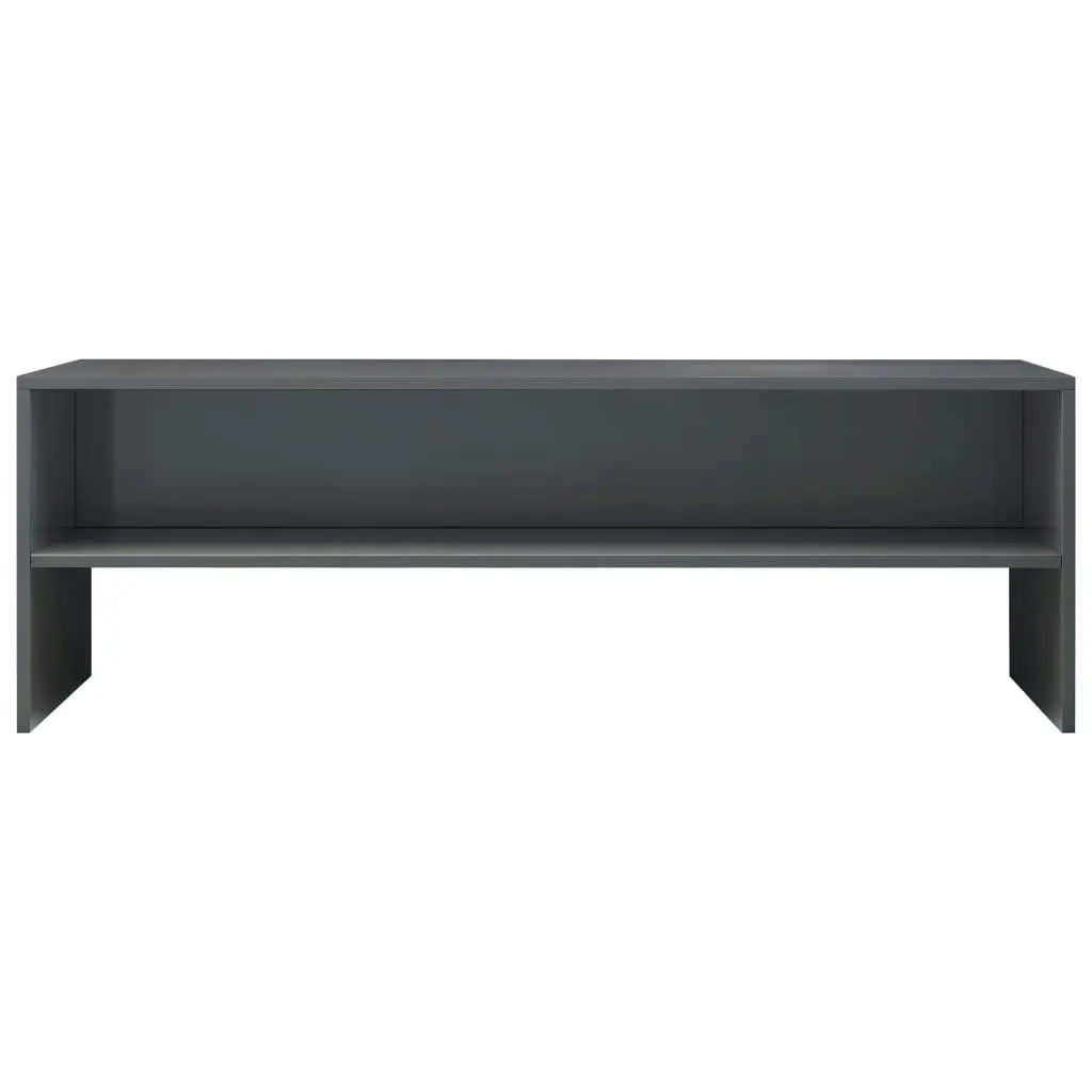 TV Cabinet High Gloss Grey 120x40x40 cm Engineered Wood 800044