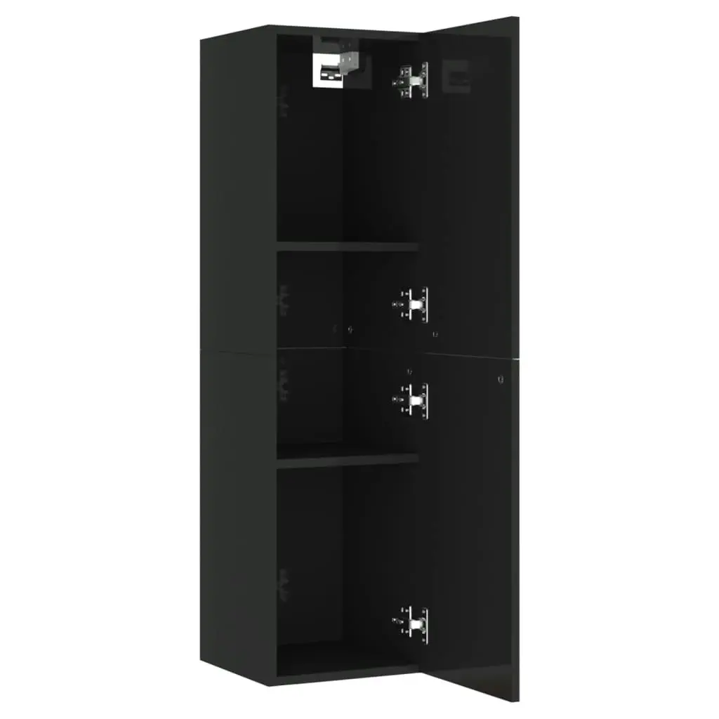 TV Cabinet High Gloss Black 30.5x30x110 cm Engineered Wood 803376