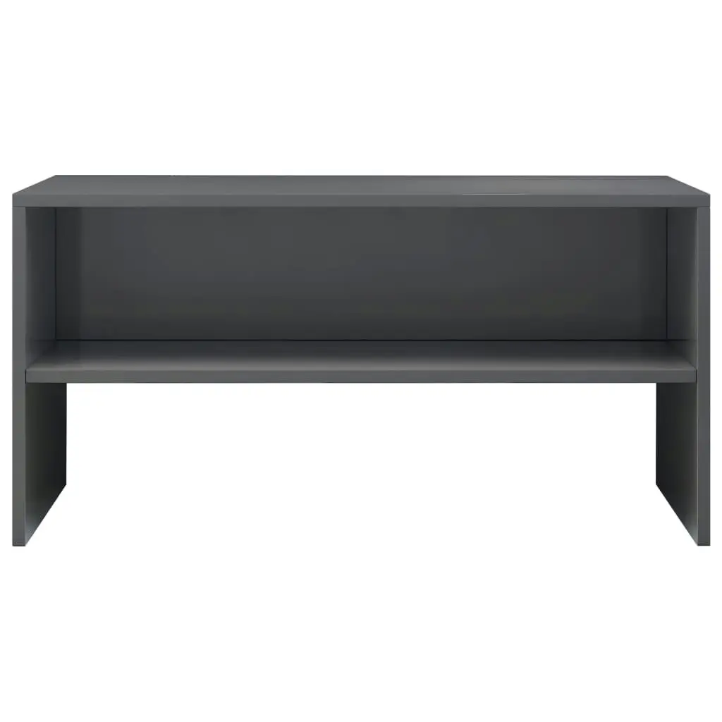 TV Cabinet High Gloss Grey 80x40x40 cm Engineered Wood 800062