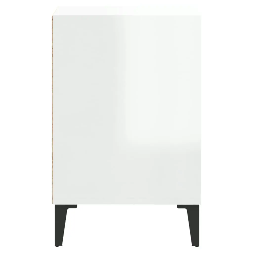 TV Cabinet High Gloss White 100x35x55 cm Engineered Wood 821182