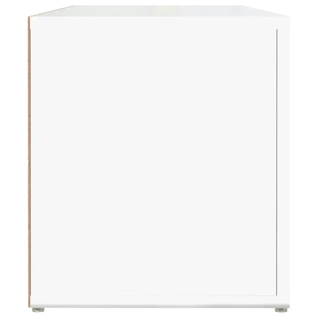 TV Cabinet High Gloss White 100x31.5x35 cm Engineered Wood 819430