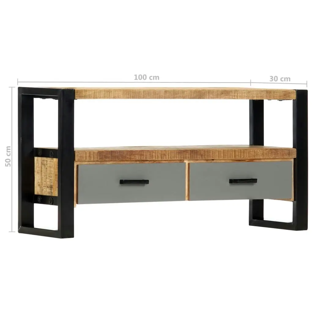 TV Cabinet 100x30x50 cm Solid Mango Wood 248013