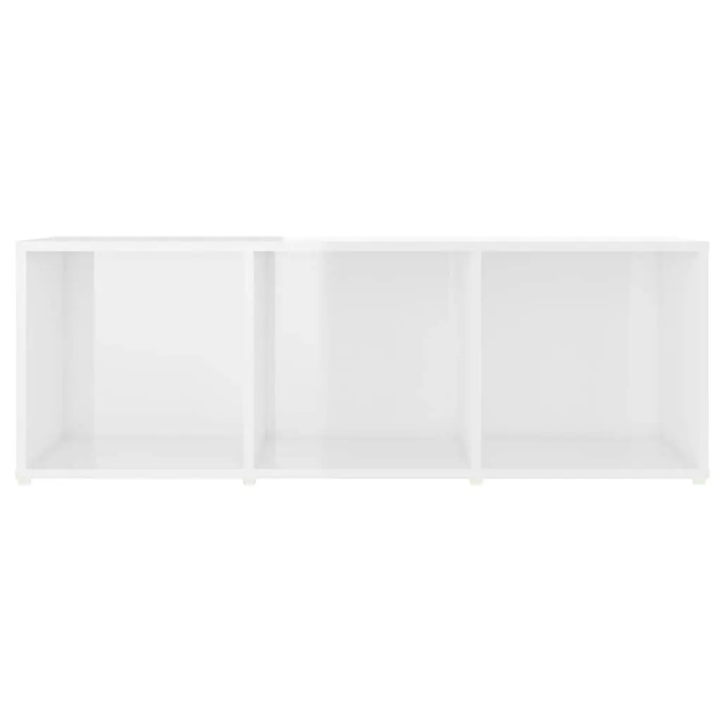 TV Cabinet High Gloss White 107x35x37 cm Engineered Wood 805540