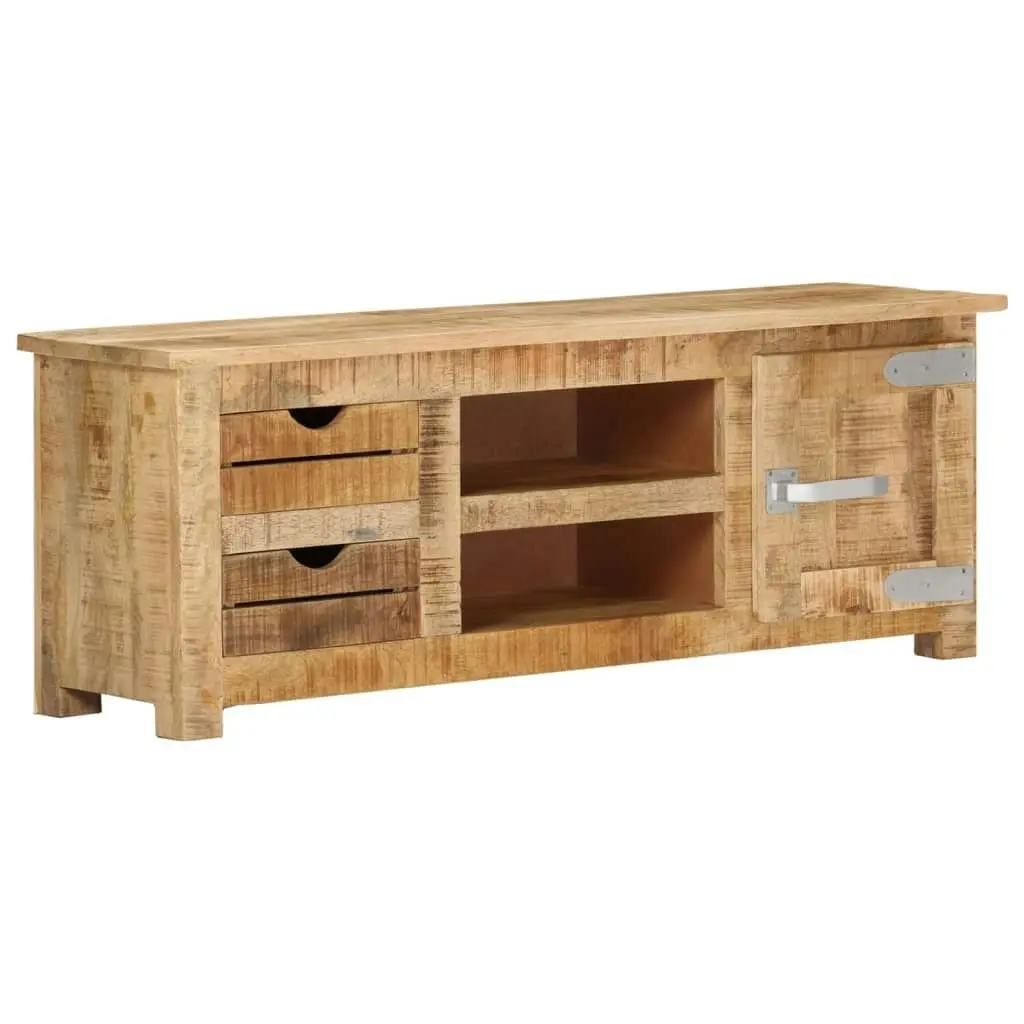 TV Cabinet 110x30x40 cm Rough Mango Wood 328307