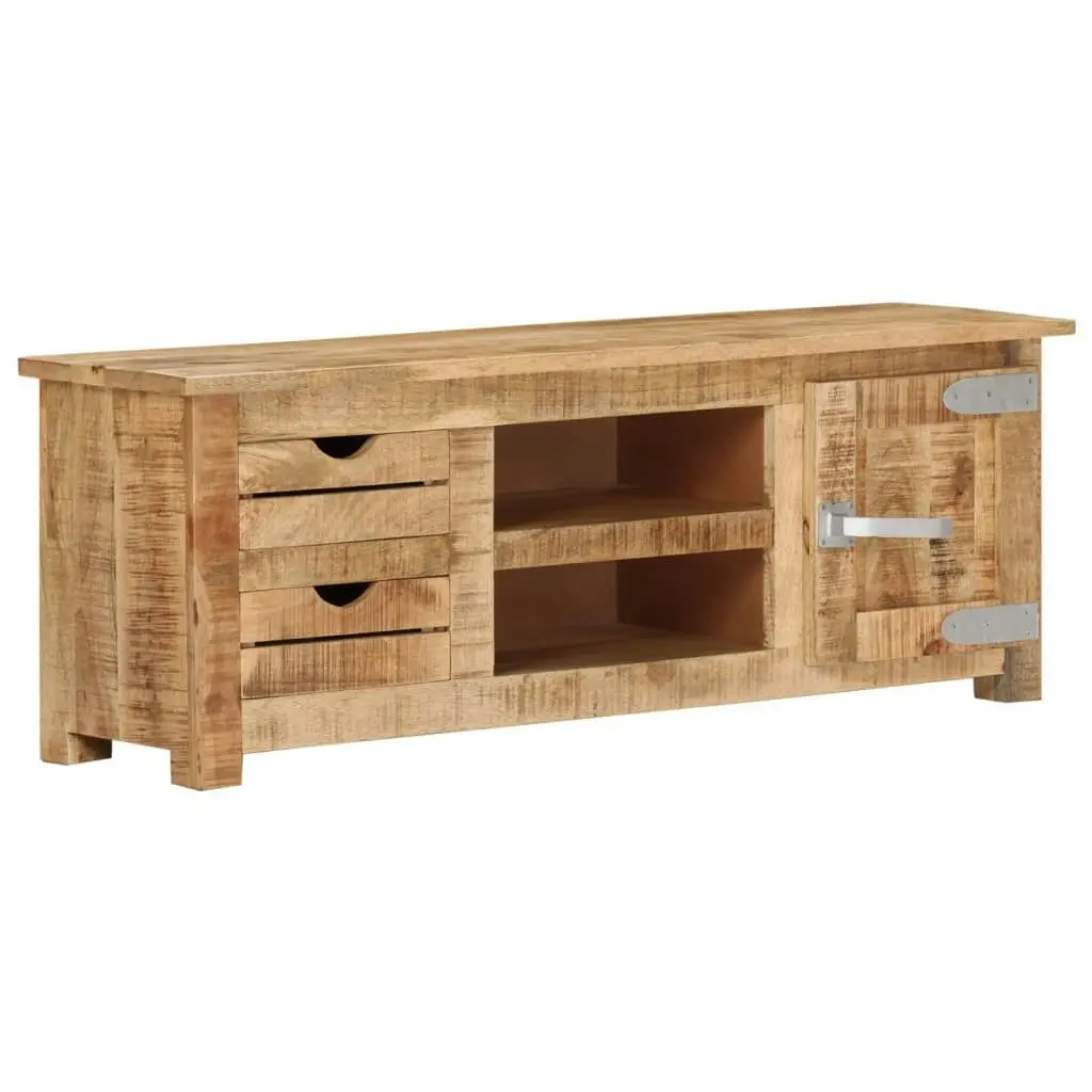 TV Cabinet 110x30x40 cm Rough Mango Wood 328307