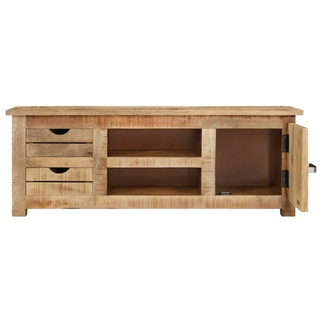 TV Cabinet 110x30x40 cm Rough Mango Wood 328307