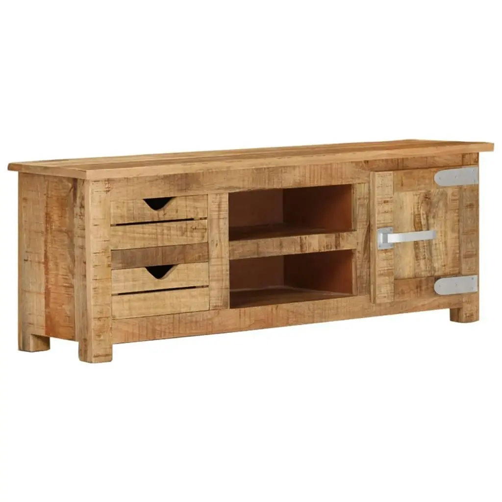 TV Cabinet 110x30x40 cm Rough Mango Wood 328307