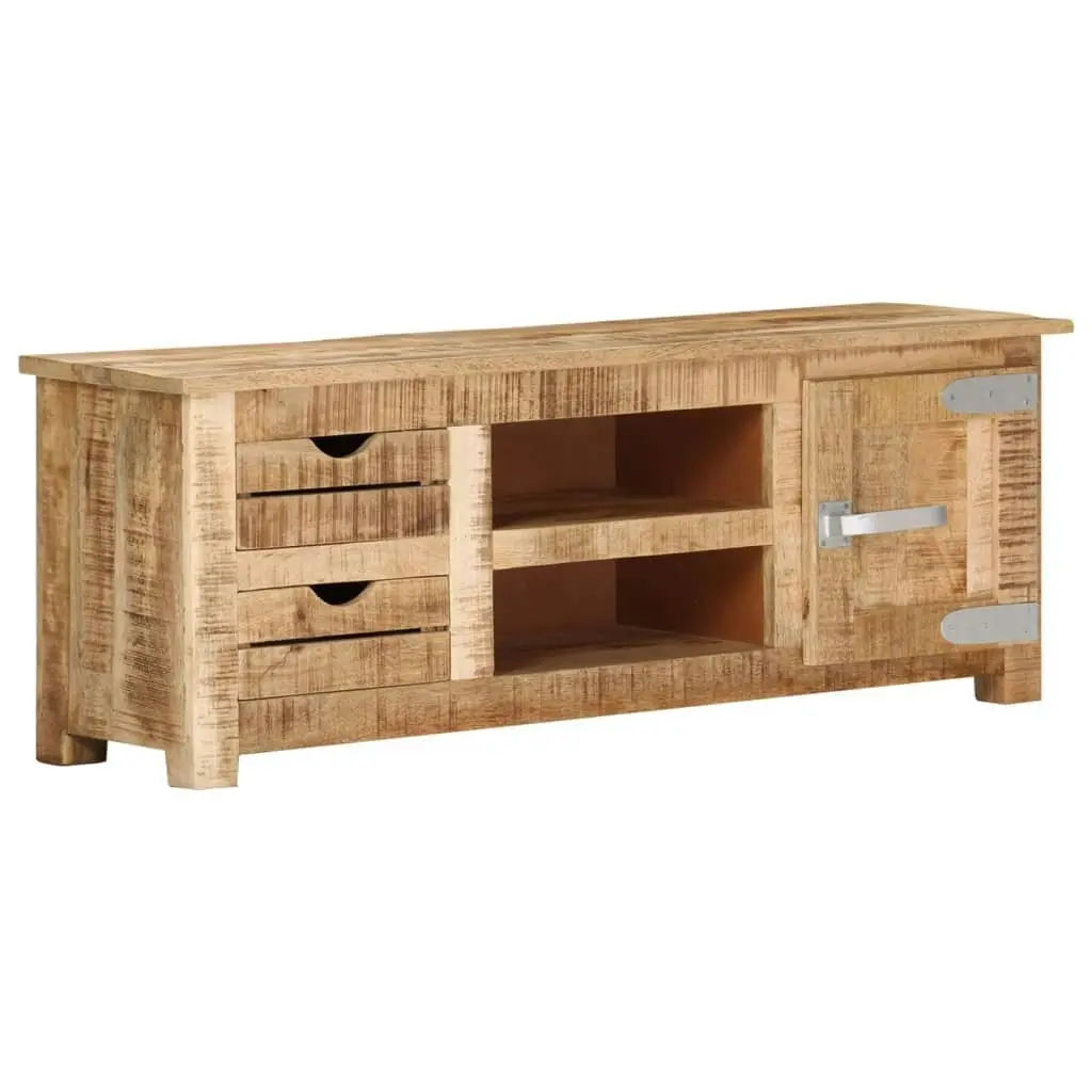 TV Cabinet 110x30x40 cm Rough Mango Wood 328307