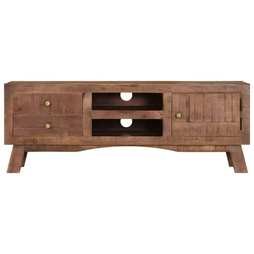 TV Cabinet 110x30x40 cm Rough Mango Wood 328303