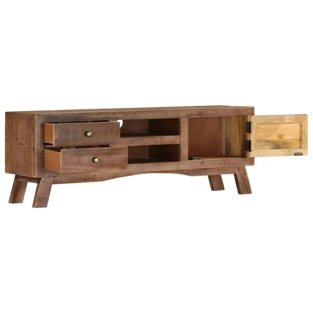 TV Cabinet 110x30x40 cm Rough Mango Wood 328303