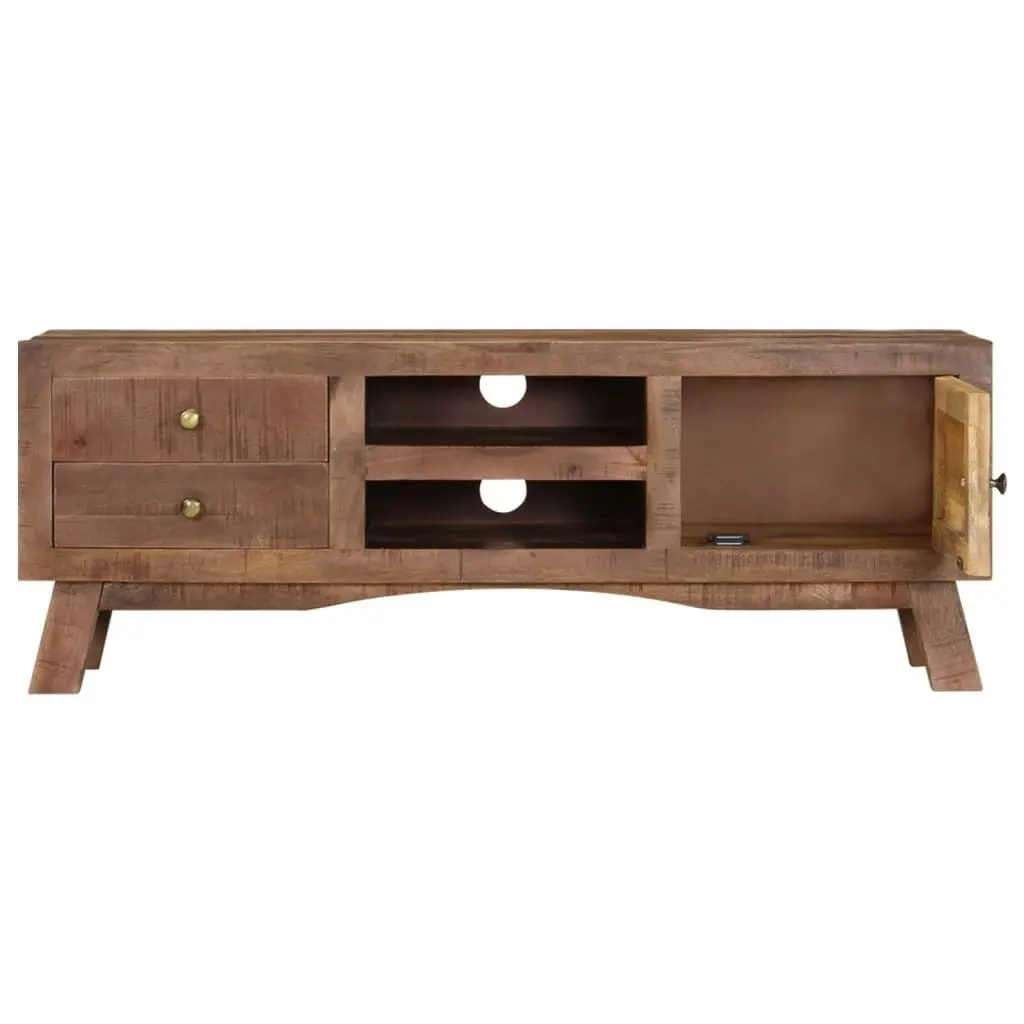 TV Cabinet 110x30x40 cm Rough Mango Wood 328303