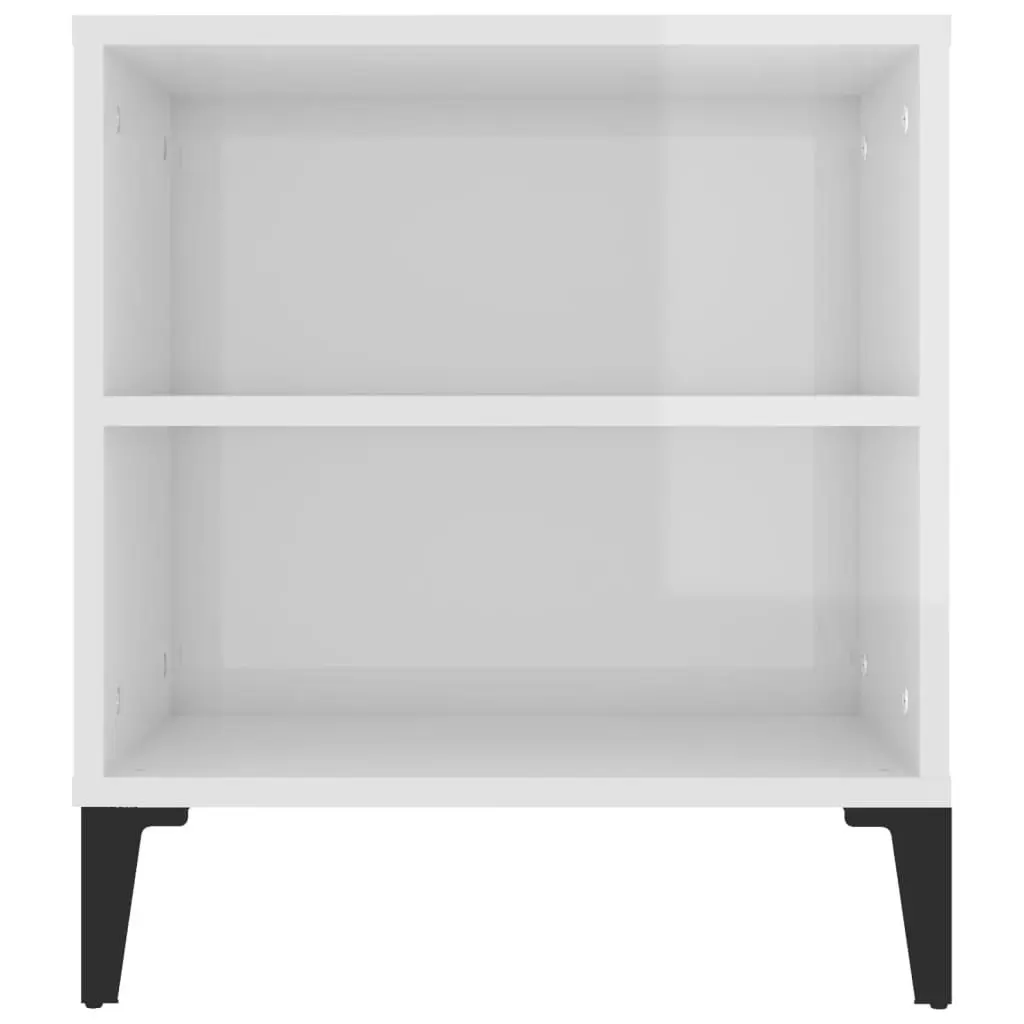 TV Cabinet High Gloss White 102x44.5x50 cm Engineered Wood 819606