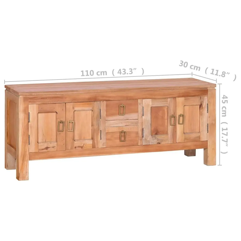 TV Cabinet 110x30x45 cm Solid Mahogany Wood 288821