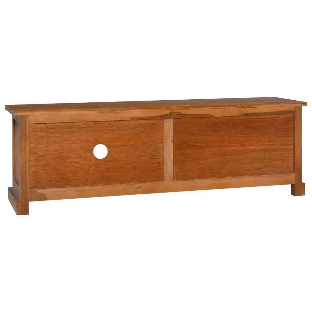 TV Cabinet 112x30x37 cm Solid Teak Wood 289083