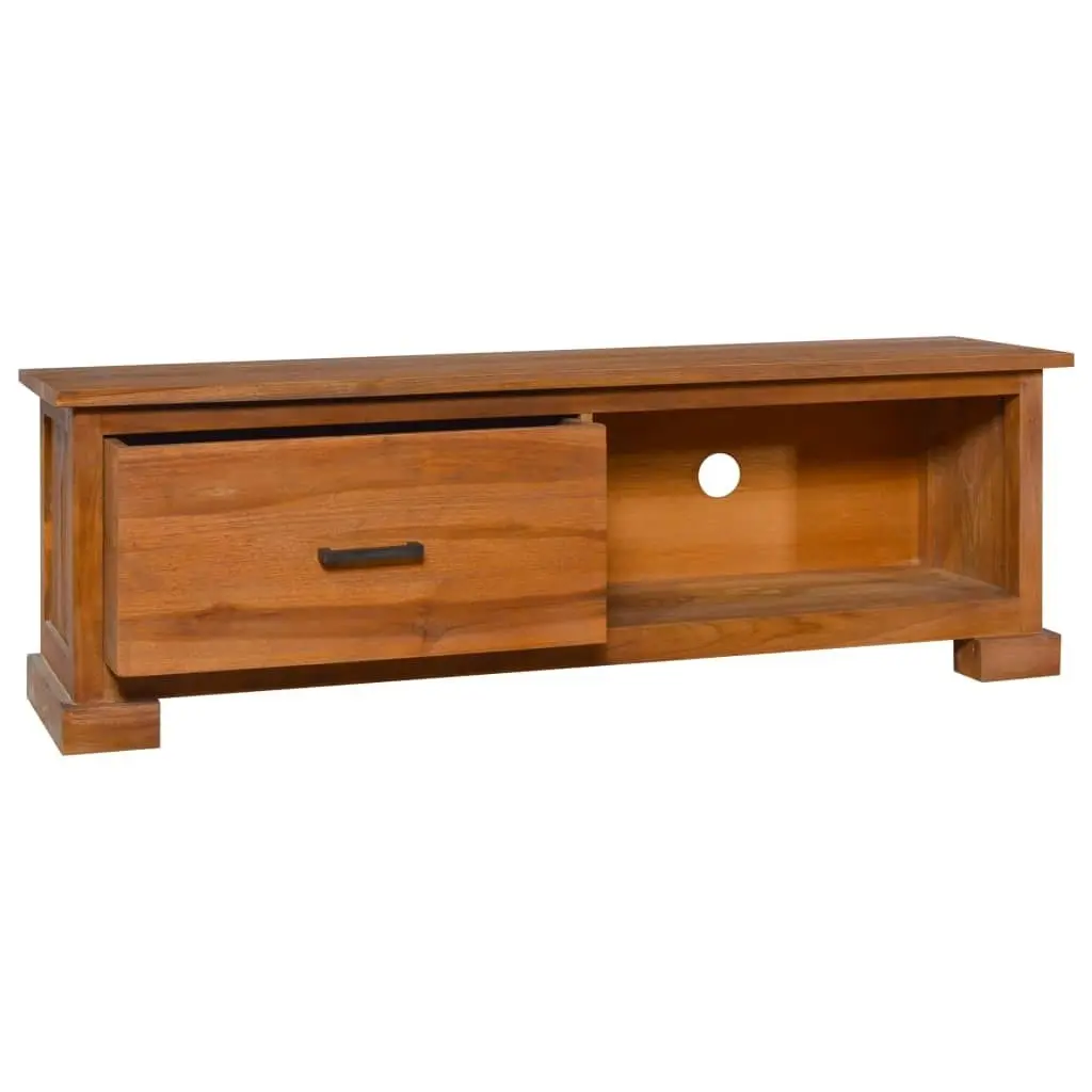 TV Cabinet 112x30x37 cm Solid Teak Wood 289083