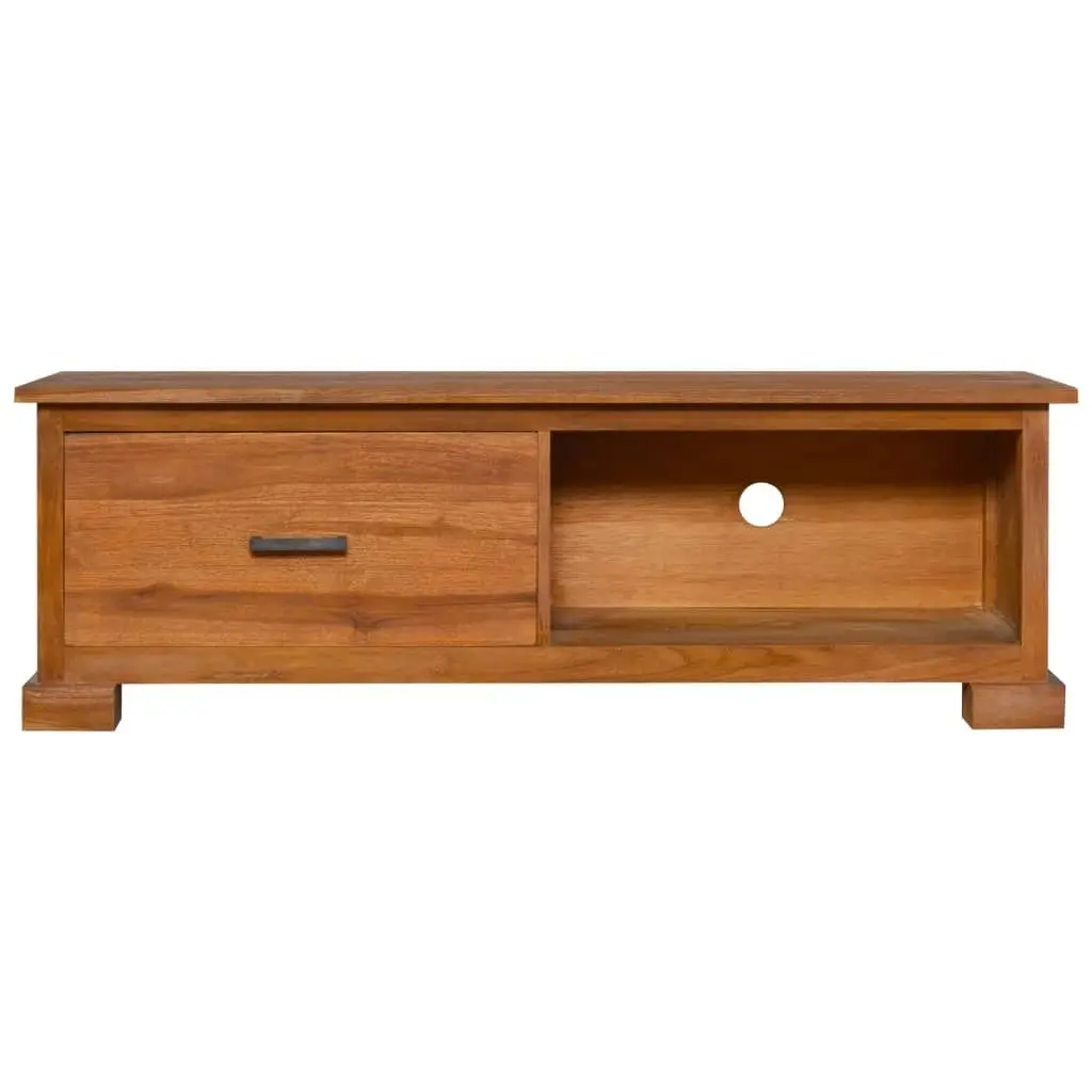 TV Cabinet 112x30x37 cm Solid Teak Wood 289083