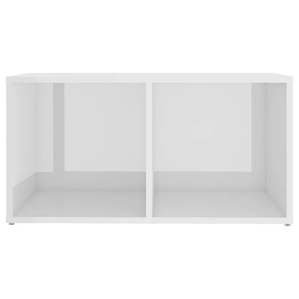 TV Cabinet High Gloss White 72x35x36.5 cm Engineered Wood 805531