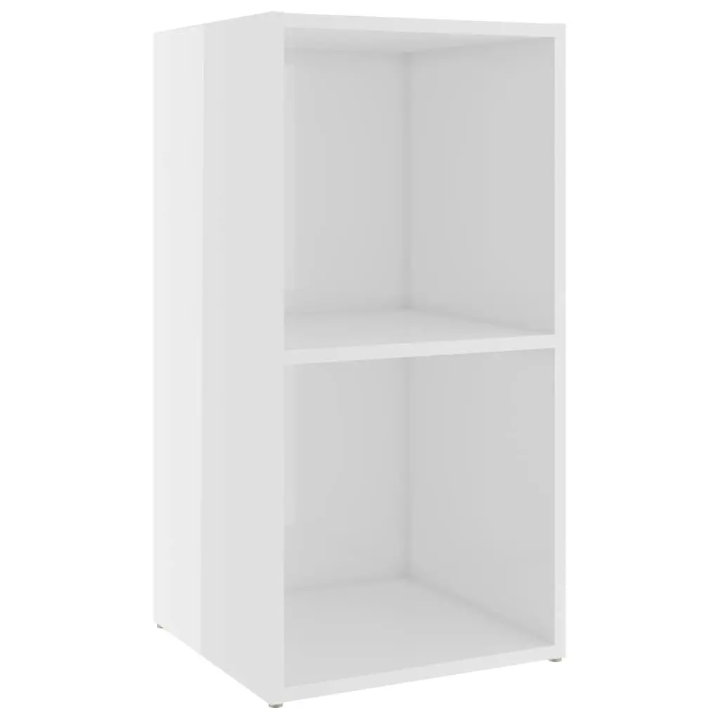 TV Cabinet High Gloss White 72x35x36.5 cm Engineered Wood 805531