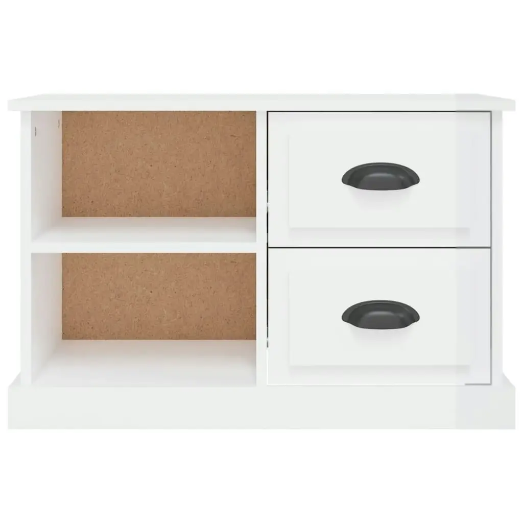 TV Cabinet High Gloss White 73x35.5x47.5 cm Engineered Wood 816170