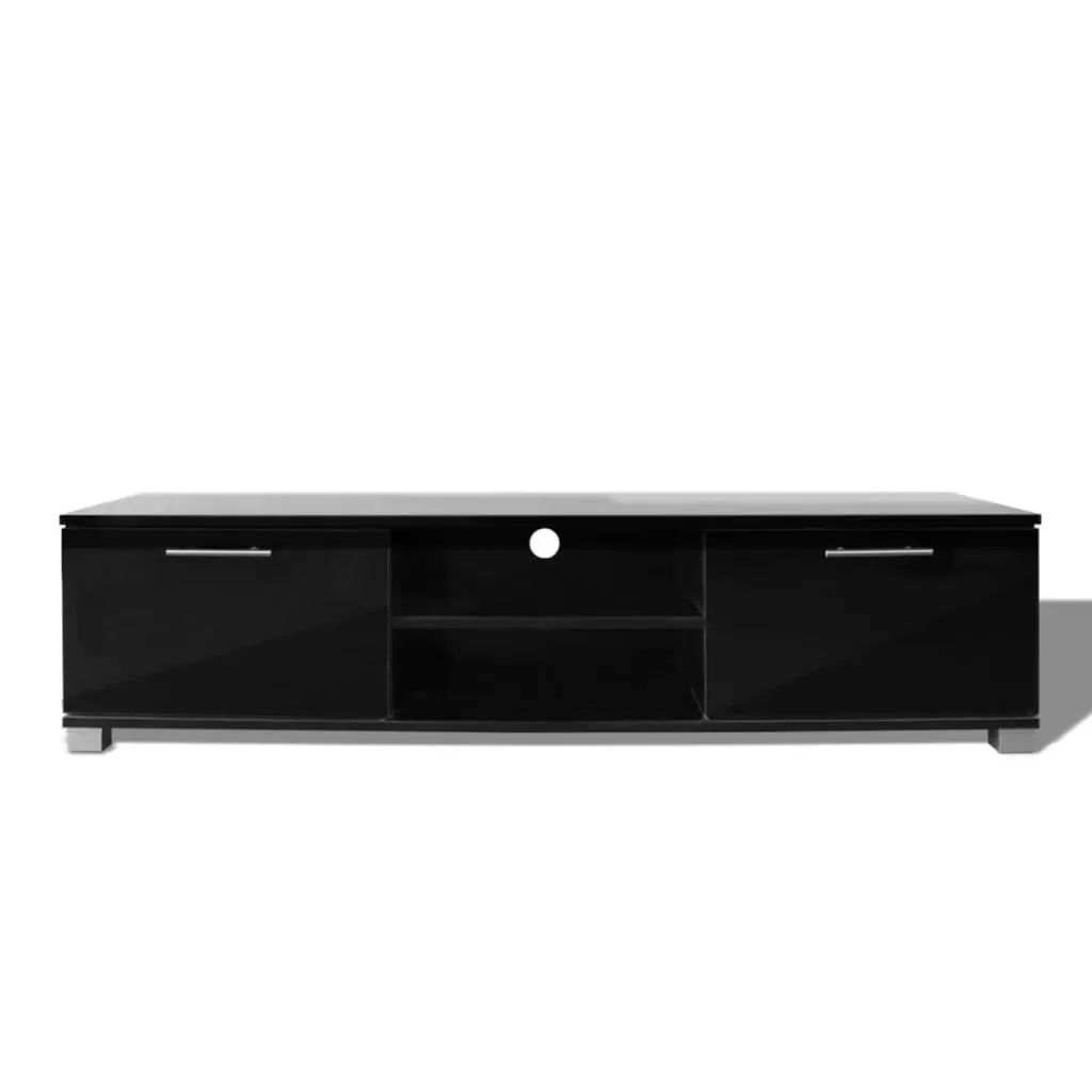 TV Cabinet High-Gloss Black 120x40.5x35 cm 243042