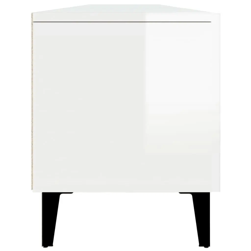 TV Cabinet High Gloss White 180x31.5x40 cm Engineered Wood 816266