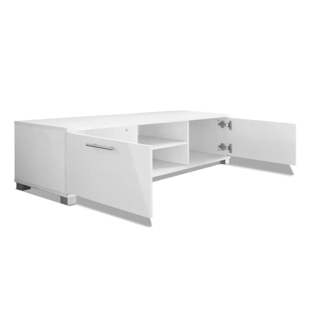 TV Cabinet High-Gloss White 120x40.5x35 cm 243041