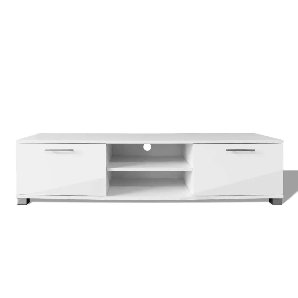 TV Cabinet High-Gloss White 120x40.5x35 cm 243041