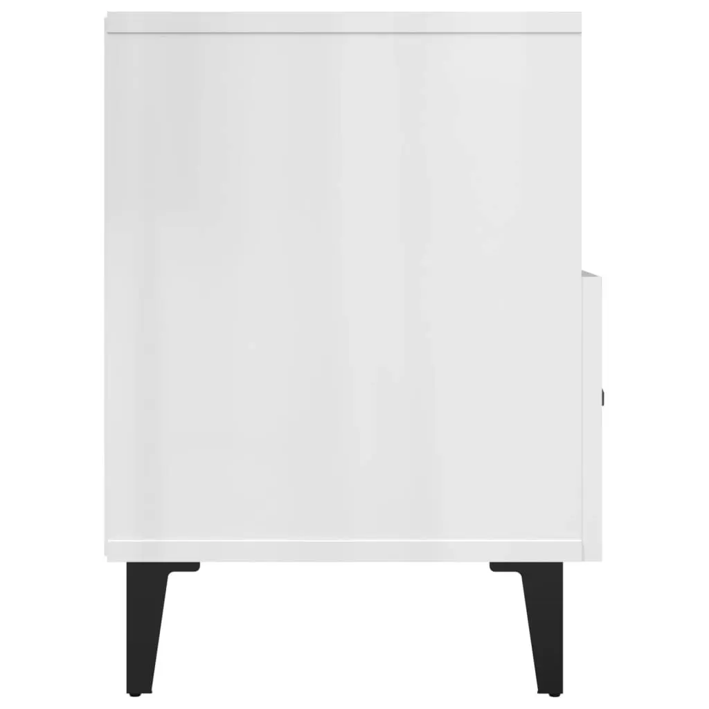 TV Cabinet High Gloss White 80x36x50 cm Engineered Wood 812597