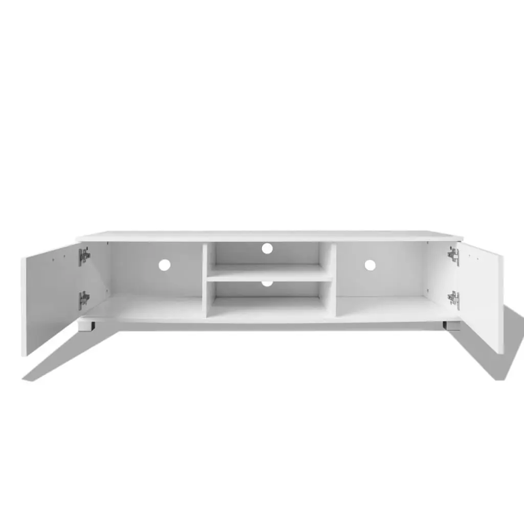 TV Cabinet High-Gloss White 140x40.5x35 cm 243043