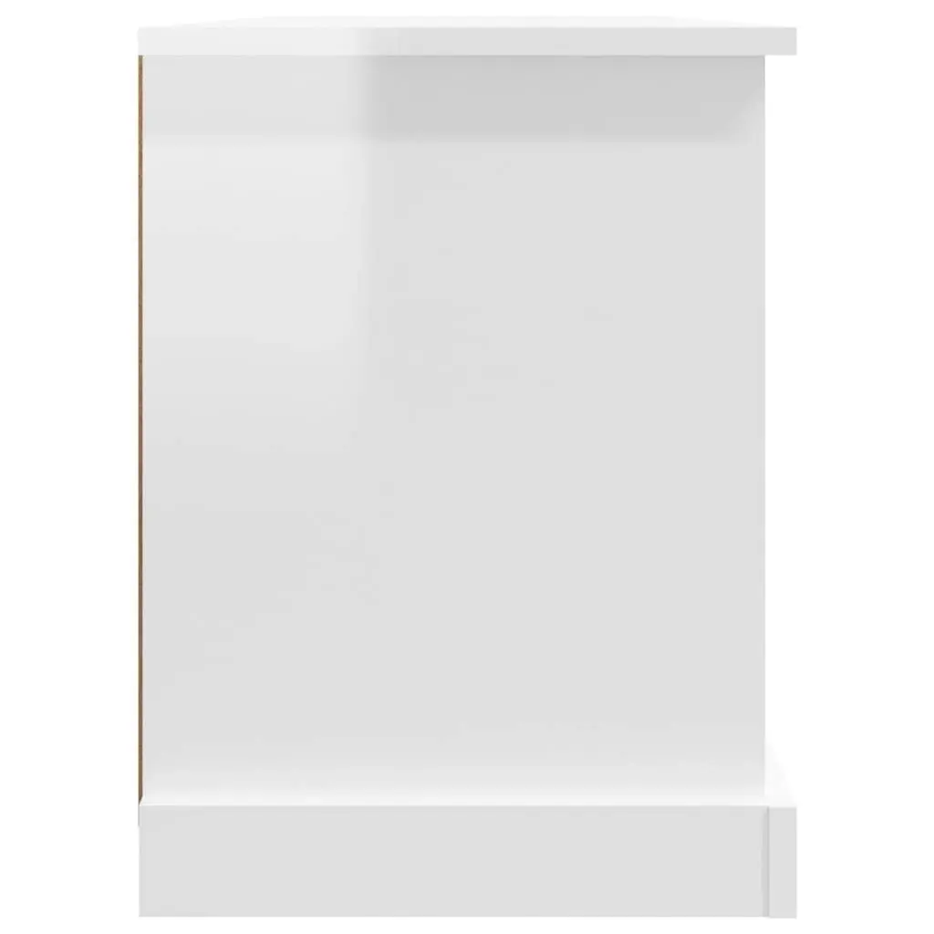 TV Cabinet High Gloss White 99.5x35.5x48 cm Engineered Wood 816274