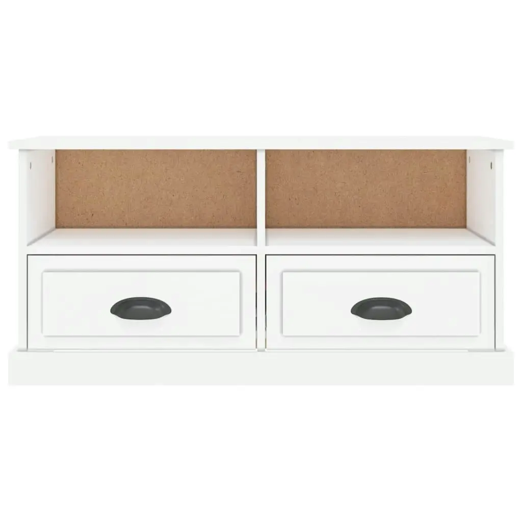 TV Cabinet High Gloss White 93x35.5x45 cm Engineered Wood 816466