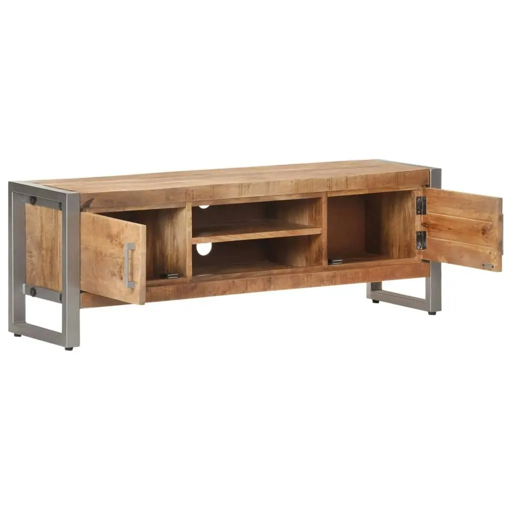 TV Cabinet 120x30x40 cm Rough Mango Wood 323486