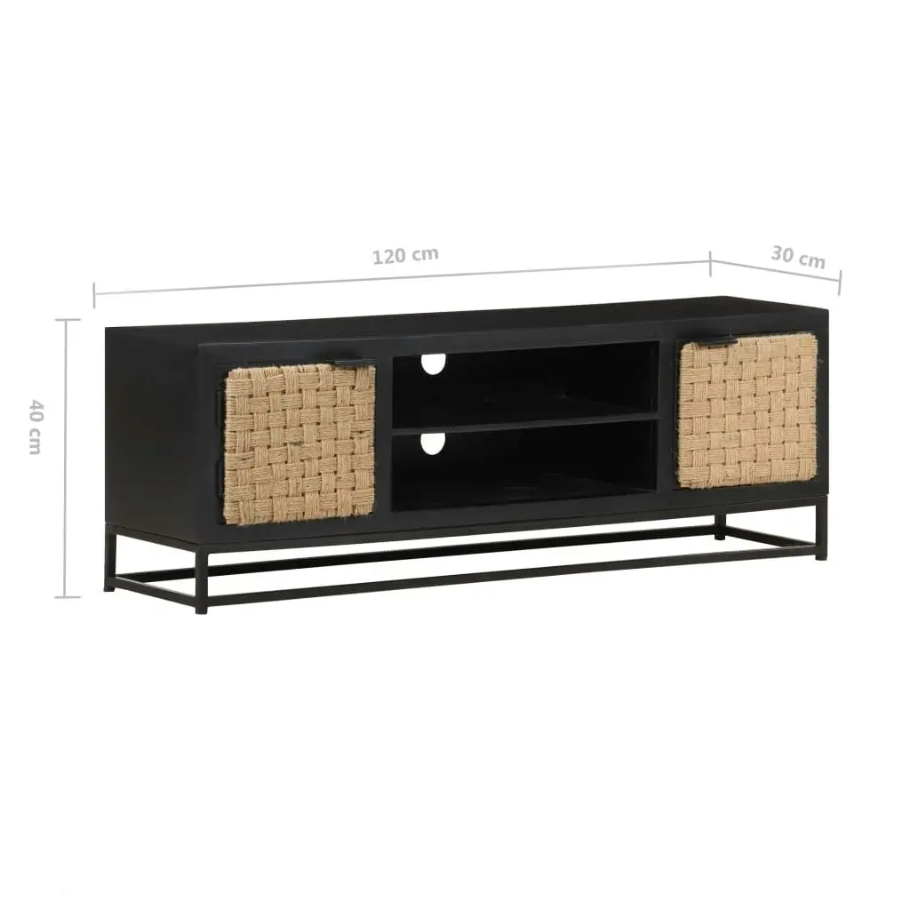 TV Cabinet 120x30x40 cm Solid Mango Wood 323496