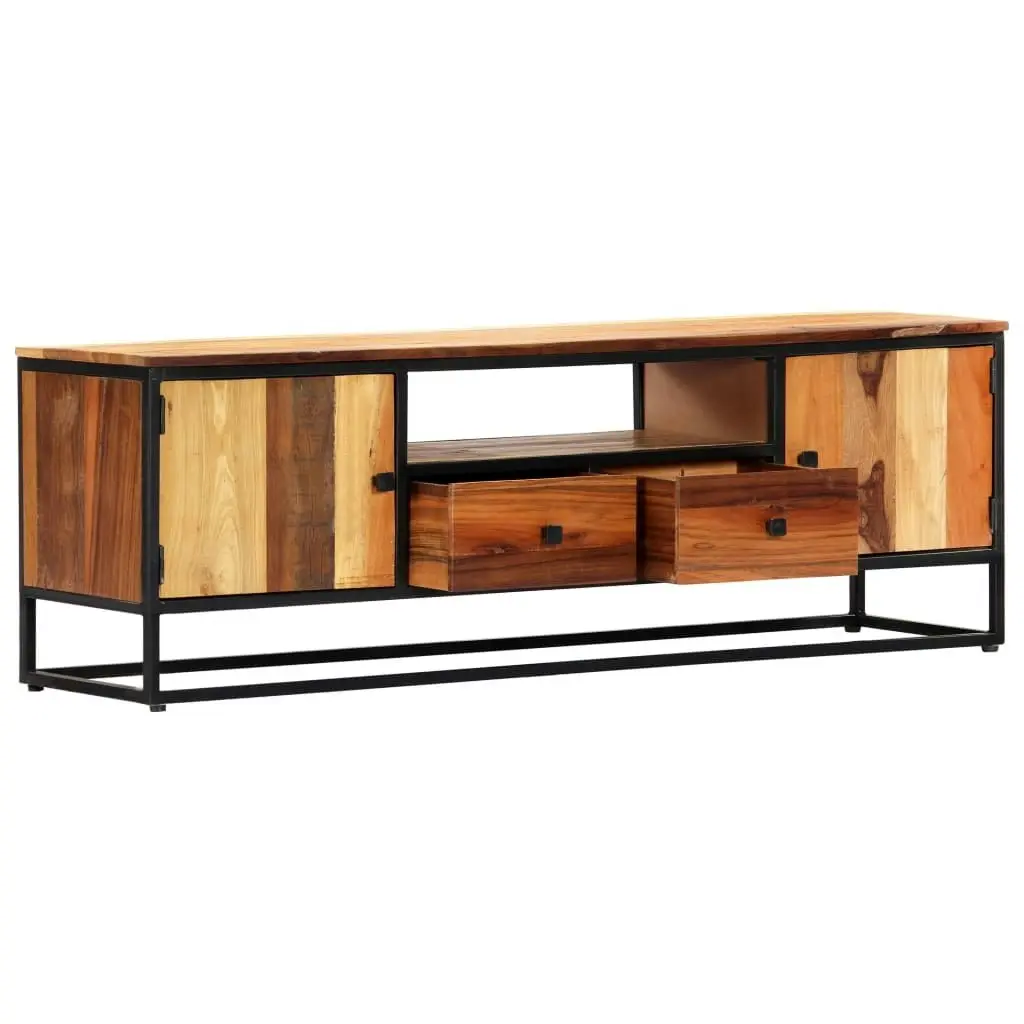 TV Cabinet 120x30x40 cm Solid Reclaimed Wood and Steel 282726