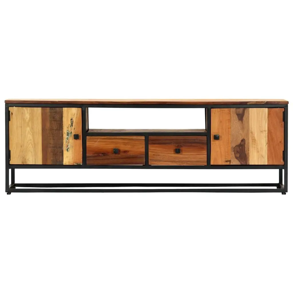 TV Cabinet 120x30x40 cm Solid Reclaimed Wood and Steel 282726