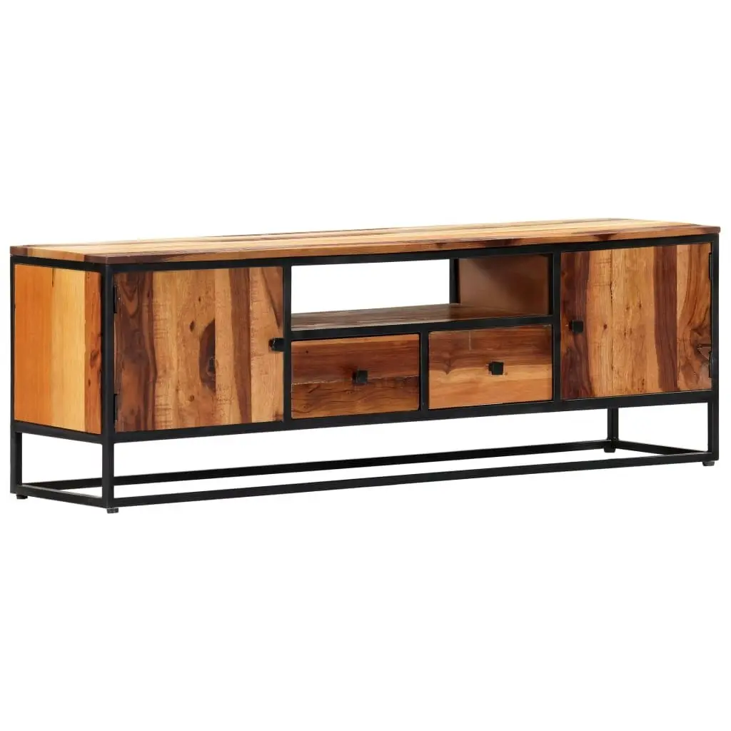 TV Cabinet 120x30x40 cm Solid Reclaimed Wood and Steel 282726