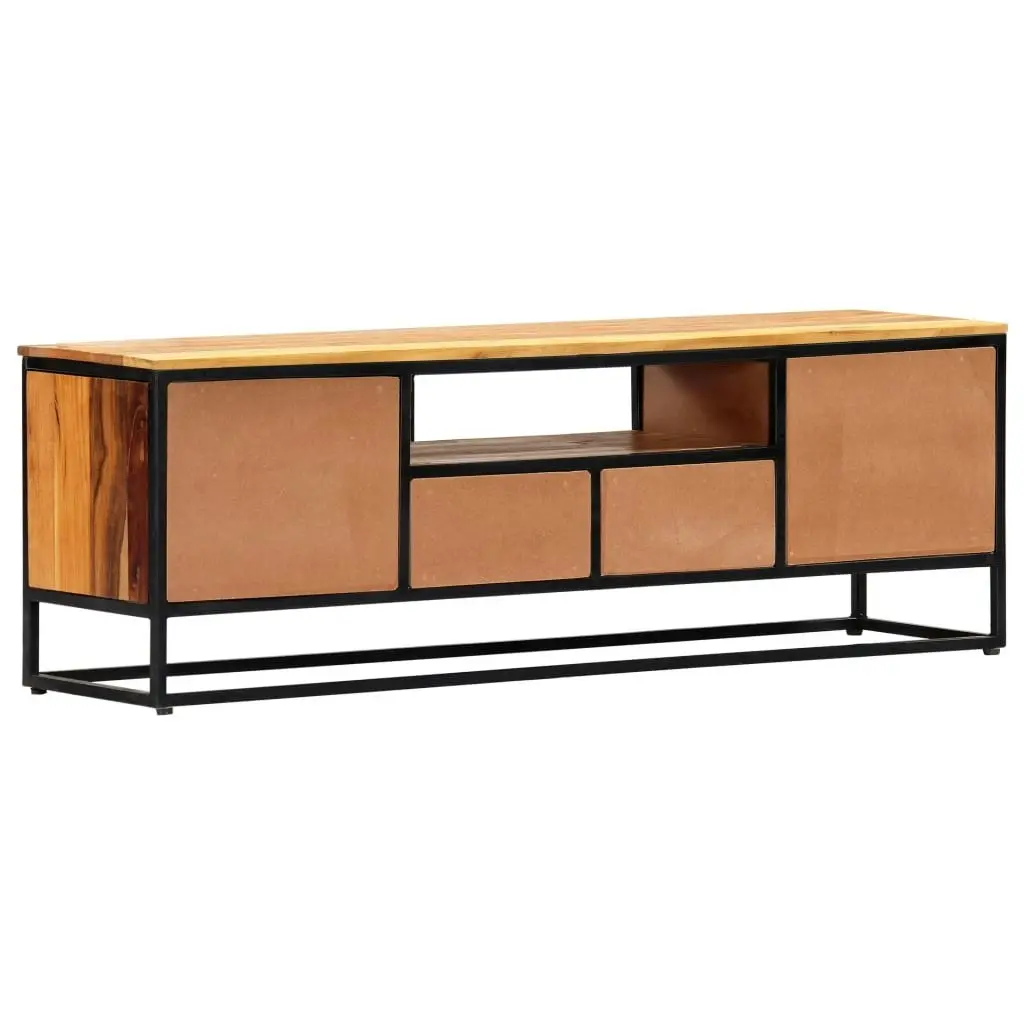 TV Cabinet 120x30x40 cm Solid Reclaimed Wood and Steel 282726