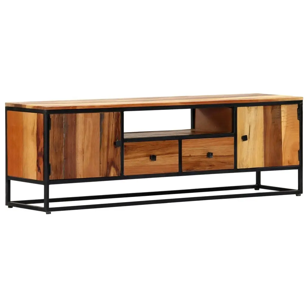 TV Cabinet 120x30x40 cm Solid Reclaimed Wood and Steel 282726