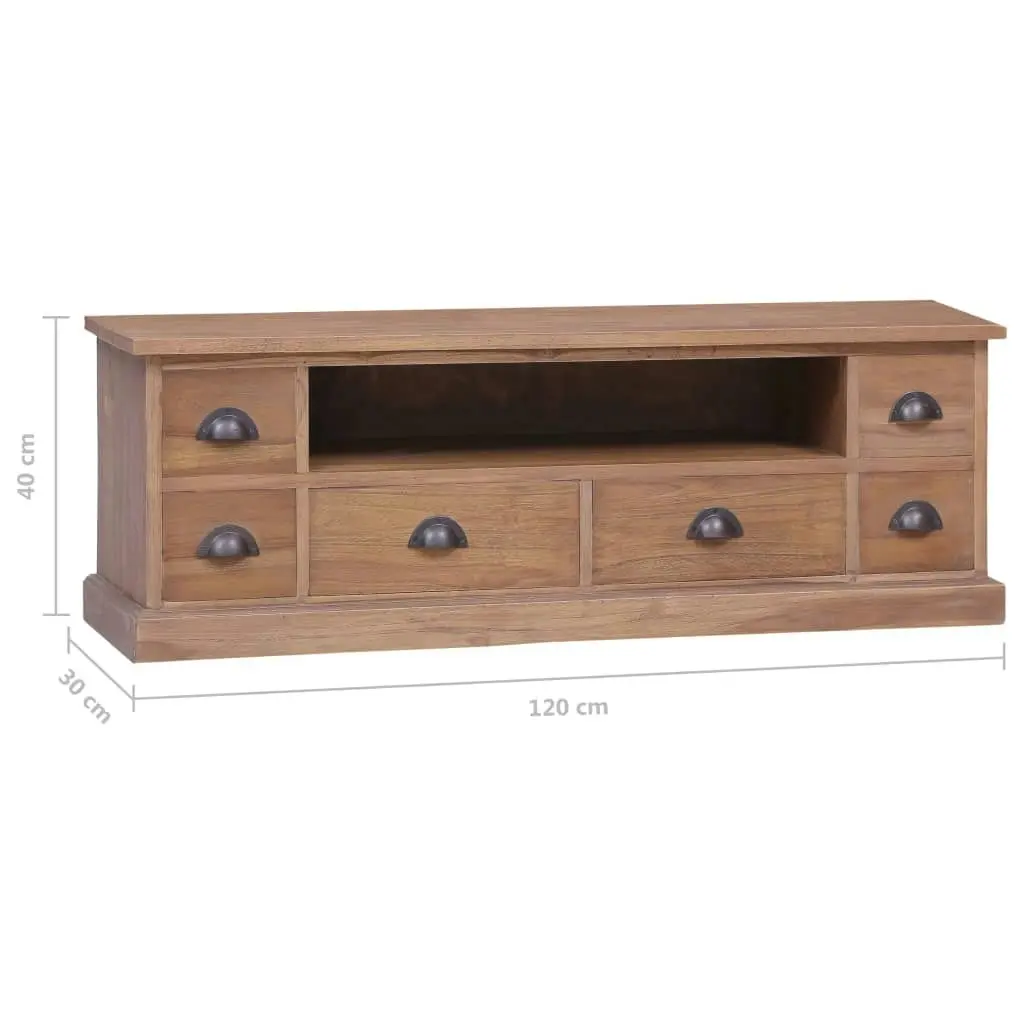 TV Cabinet 120x30x40 cm Solid Teak Wood 287736