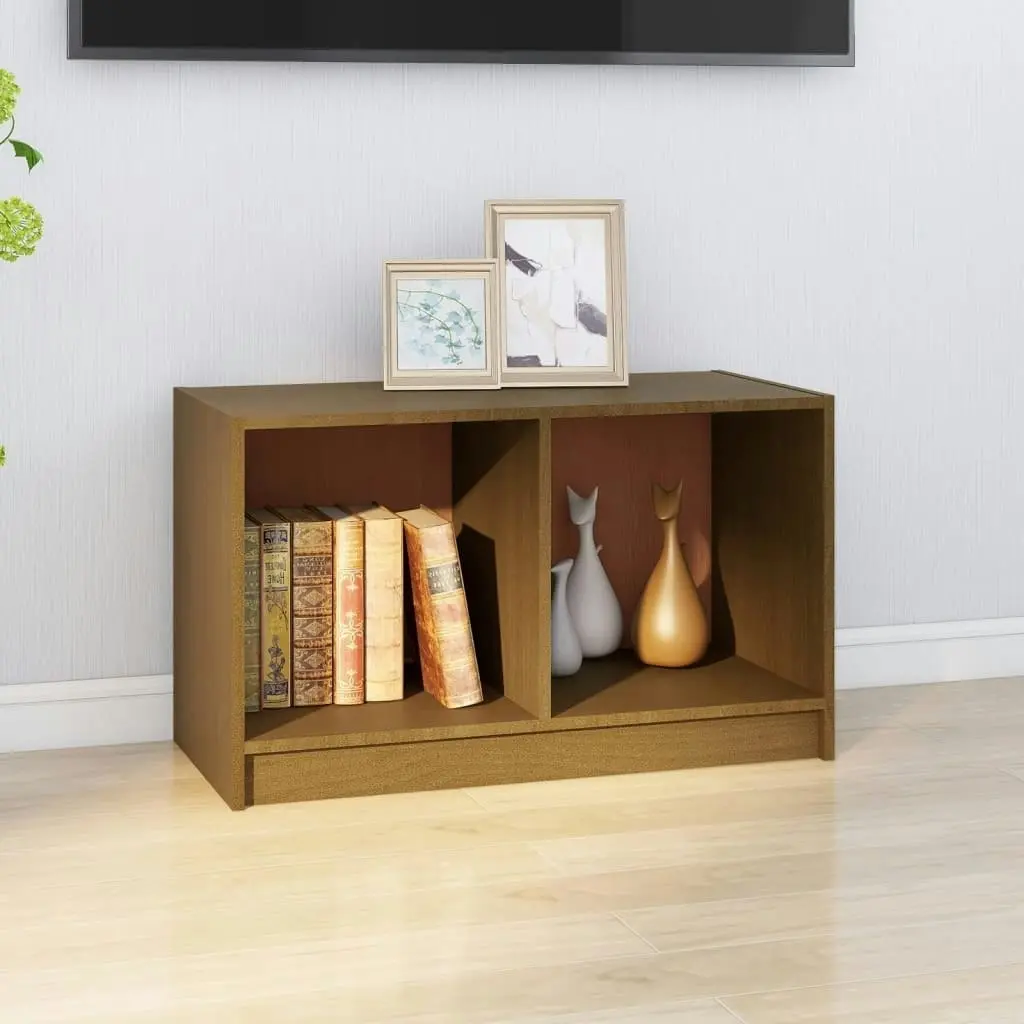 TV Cabinet Honey Brown 70x33x42 cm Solid Pinewood 809945