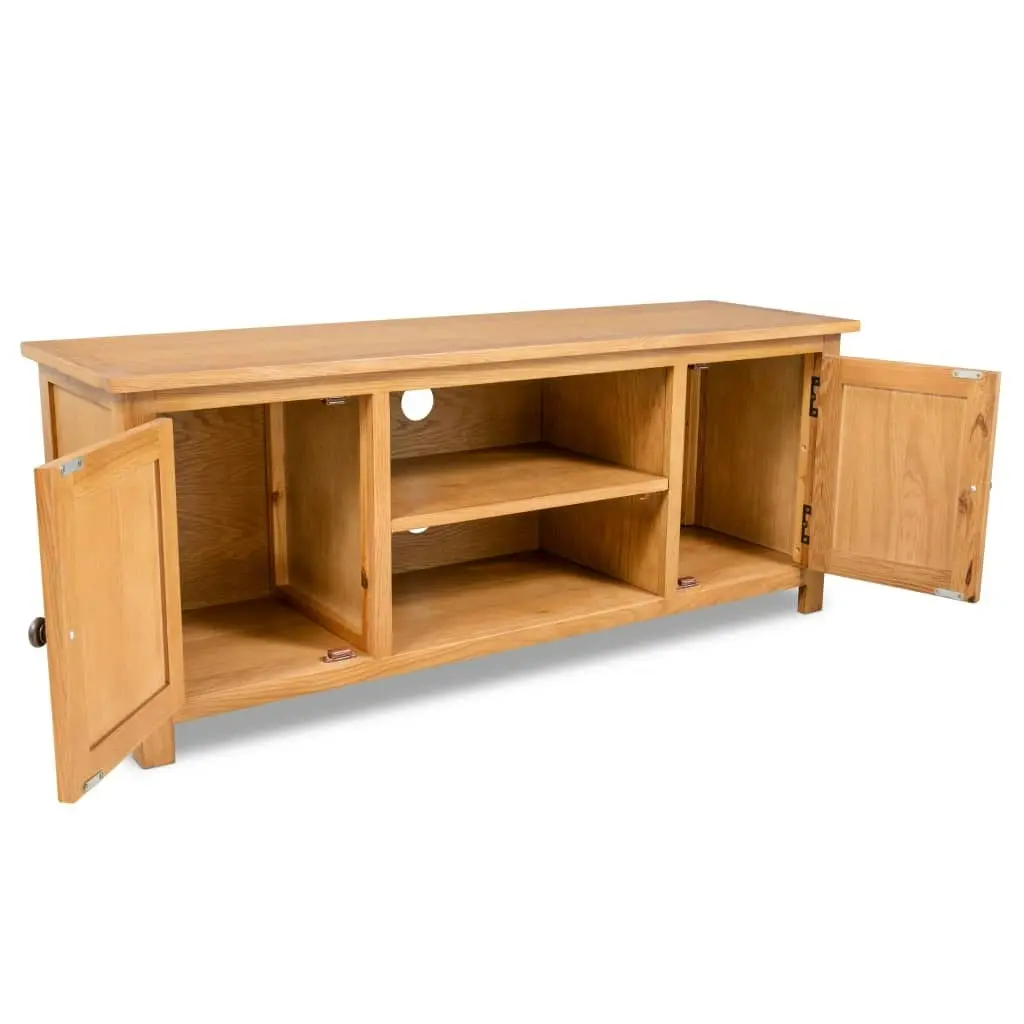 TV Cabinet 120x35x48 cm Solid Oak Wood 244467