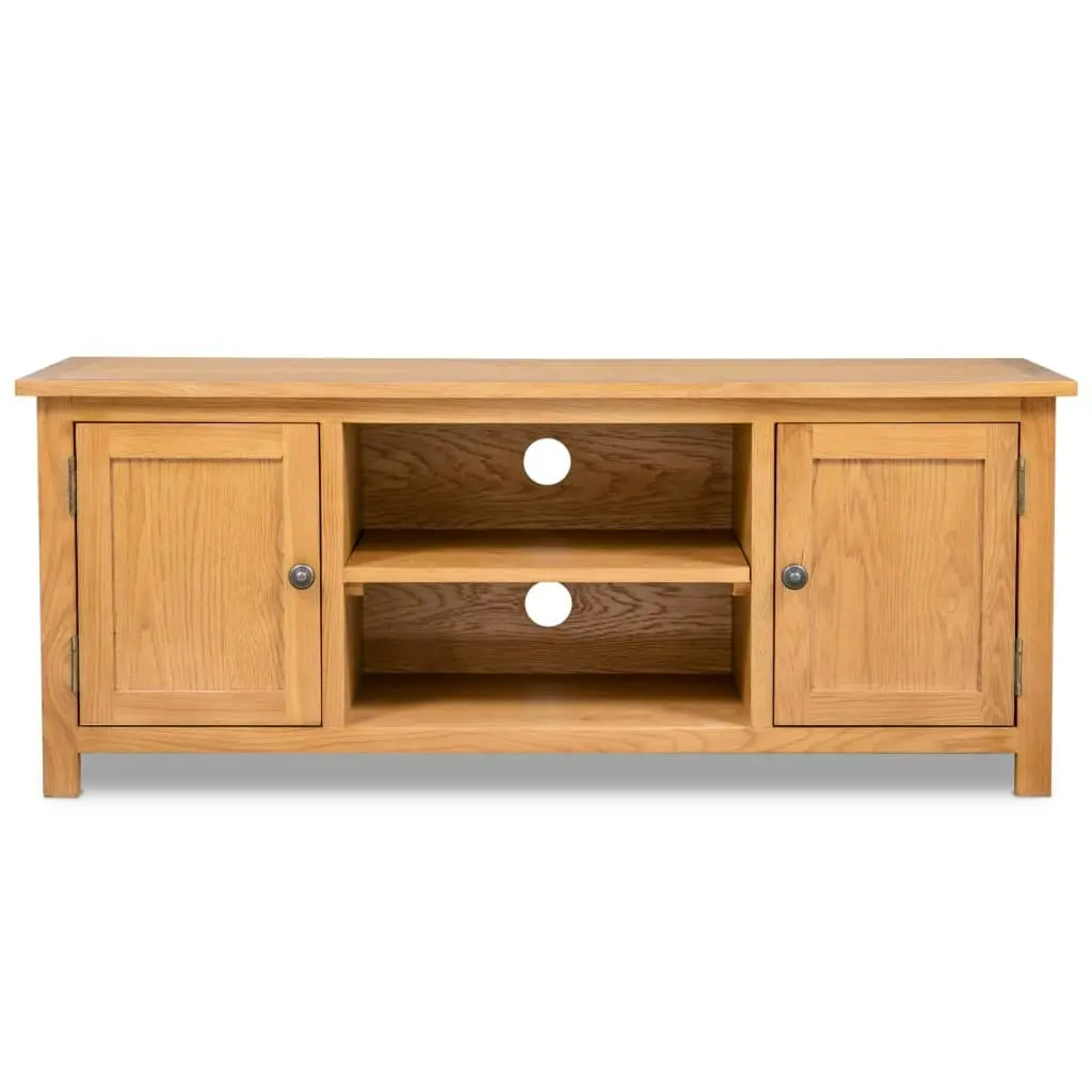 TV Cabinet 120x35x48 cm Solid Oak Wood 244467