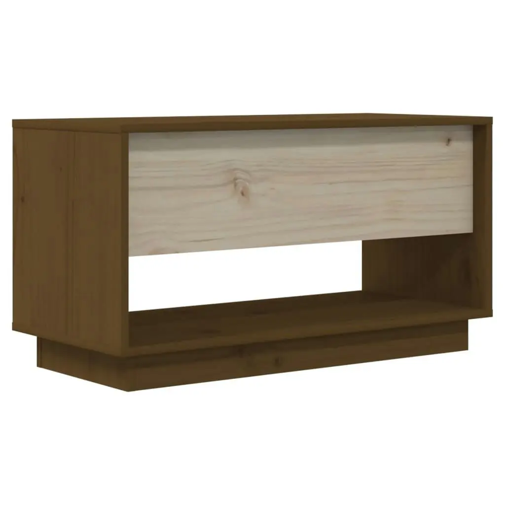 TV Cabinet Honey Brown 74x34x40 cm Solid Wood Pine 813842