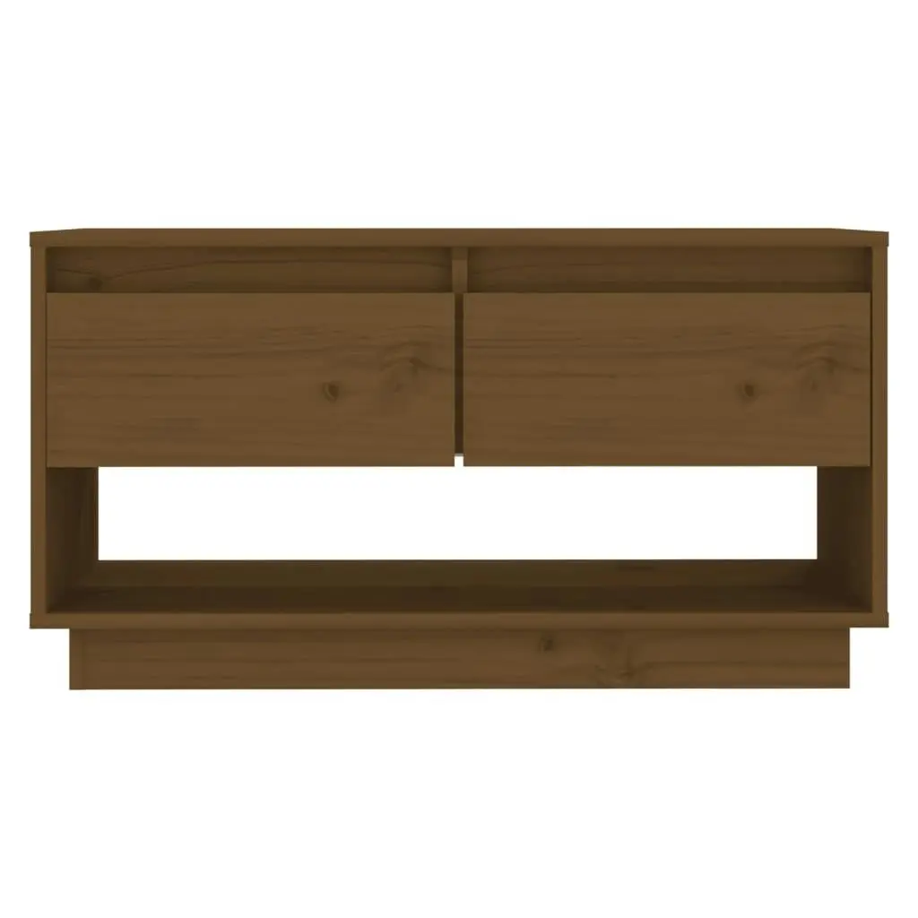 TV Cabinet Honey Brown 74x34x40 cm Solid Wood Pine 813842