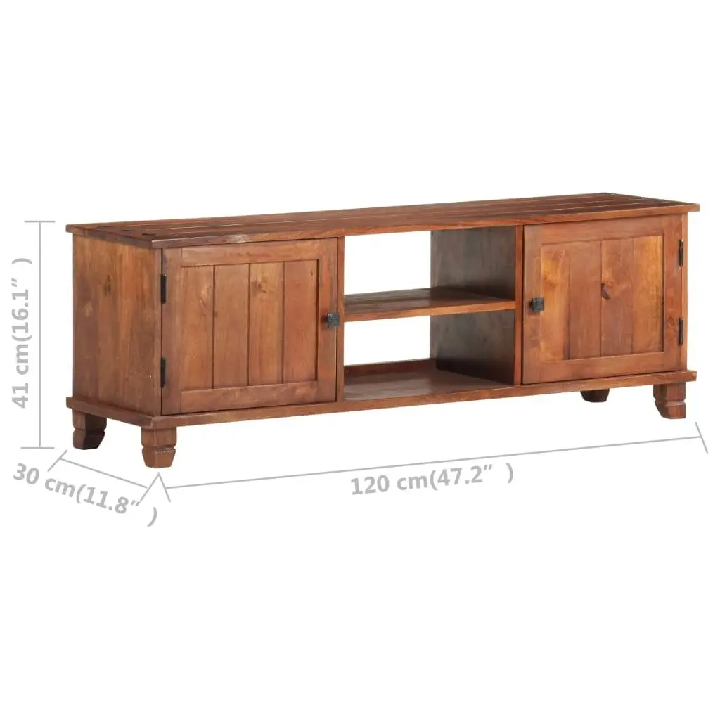 TV Cabinet Honey Brown 120x30x41 cm Solid Acacia Wood 321818