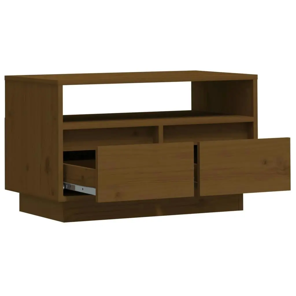 TV Cabinet Honey Brown 60x35x37 cm Solid Wood Pine 813428