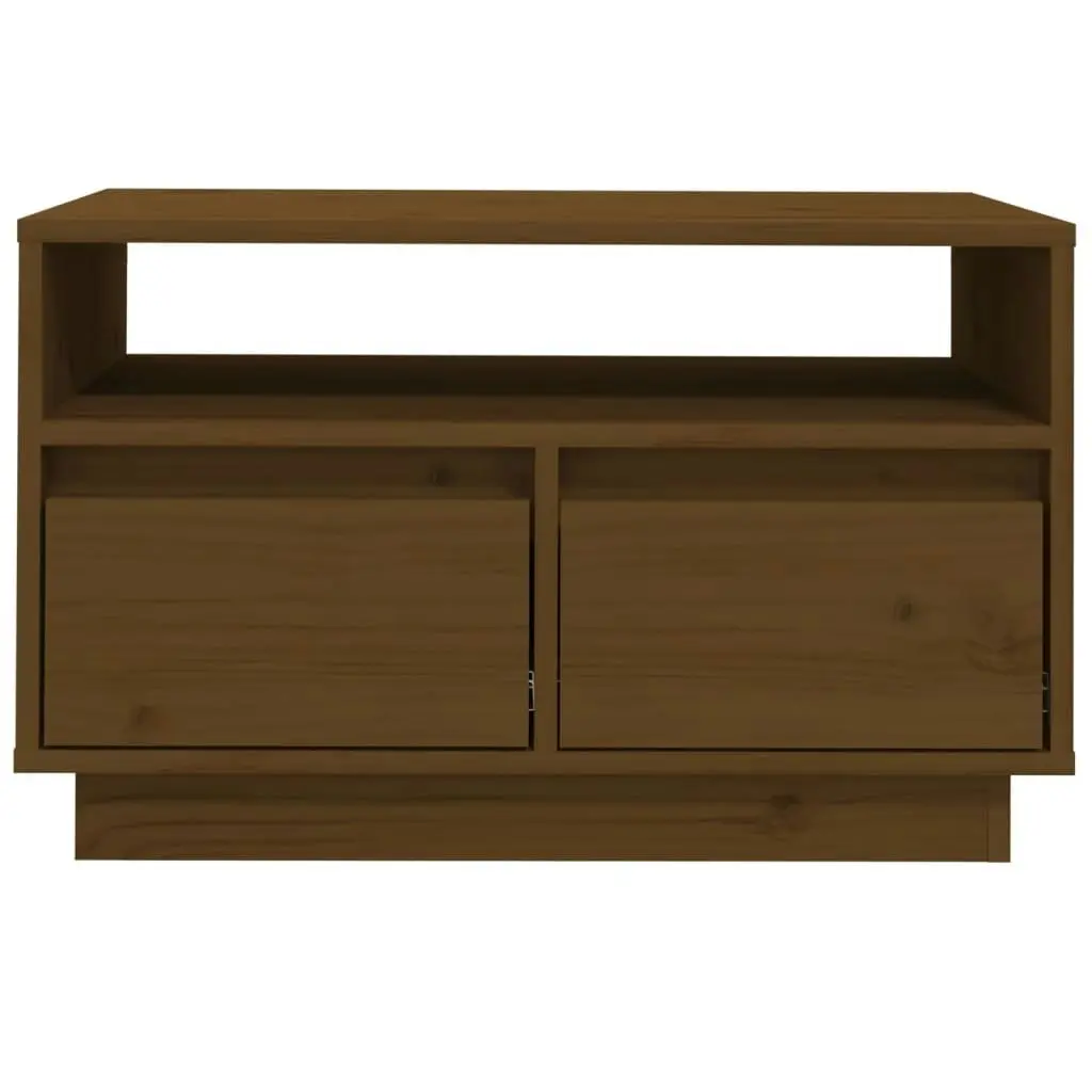 TV Cabinet Honey Brown 60x35x37 cm Solid Wood Pine 813428