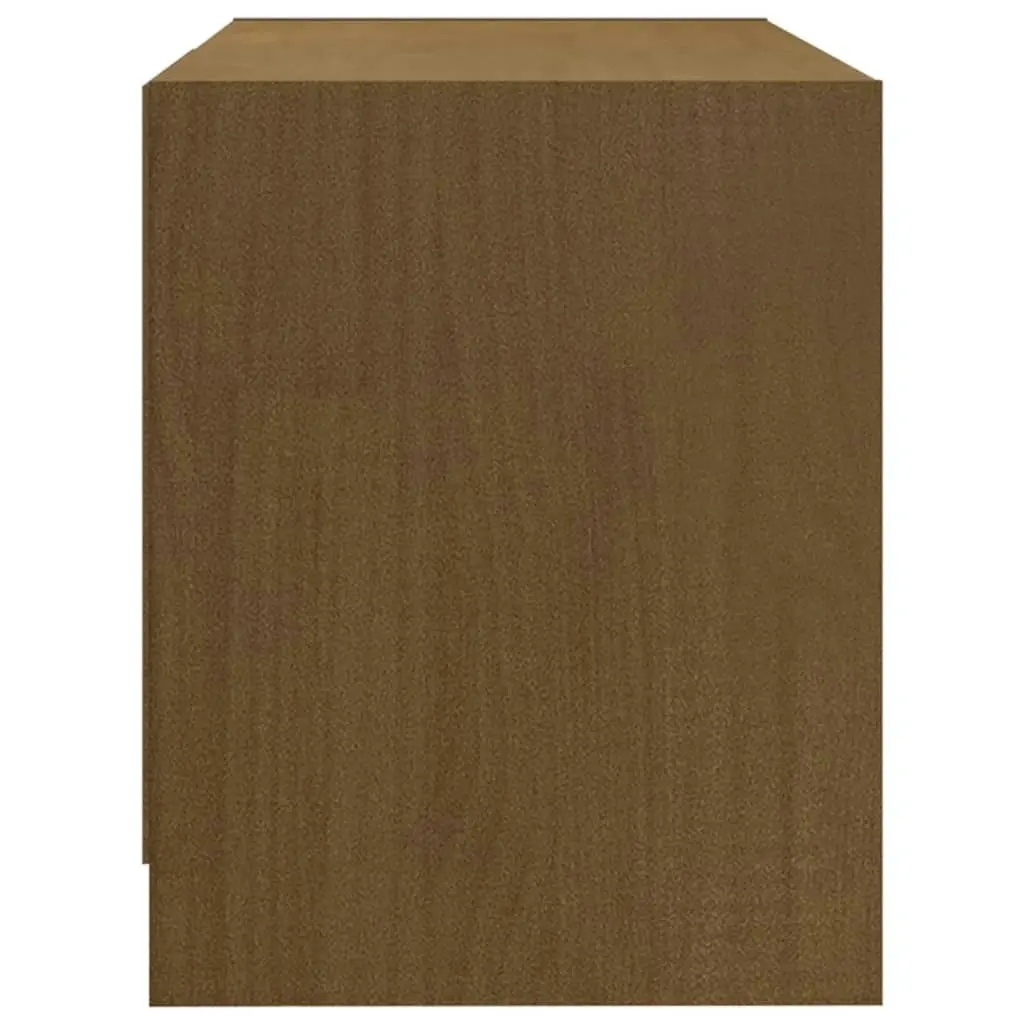 TV Cabinet Honey Brown 80x31x39 cm Solid Pinewood 809897