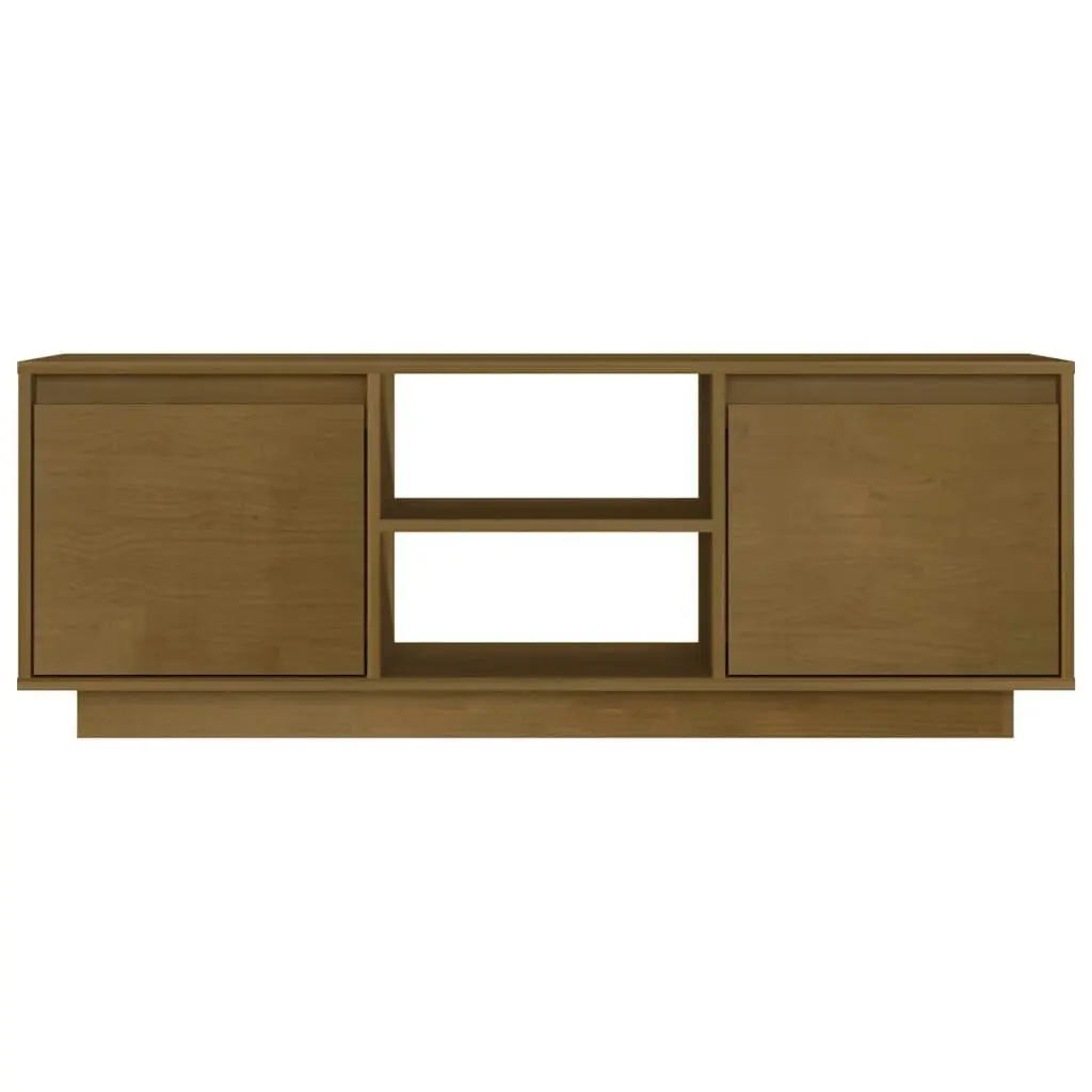 TV Cabinet Honey Brown 110x30x40 cm Solid Pinewood 809903